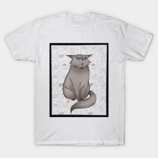 Moody Cat-what r u looking at T-Shirt